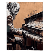 Gettin' Jazzy On Piano Sherpa Blanket - Beyond T-shirts